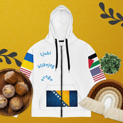 BosnianLTNUnisex zip hoodie